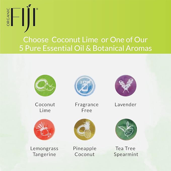 Organic Fiji Raw Cold Pressed Coconut Oil for Hair, Skin, Face & Body | Relaxing Massage Oil | Coconut Lime,12 oz for Women Men & Baby