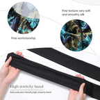 AWAYTR Long Satin Bonnet for Braids - Elastic Silk Hair Bonnets for Sleeping Night Cap Stretchy Tie Band for Women(Print)