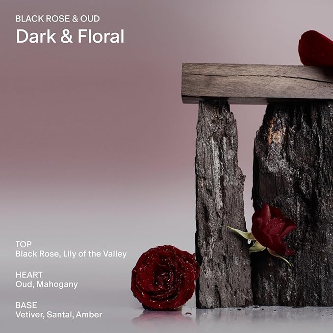 Salt & Stone Body Mist, Black Rose & Oud Scent, Skincare Infused Hair & Body Spray for Women and Men, Hydrating Fragrance with Glycerin and Red Algae, Vegan, Cruelty Free, 3.4 fl oz