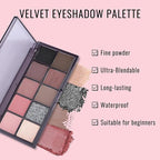 Erinde 10 Colors Eyeshadow Palette Makeup - Matte Shimmer Glitter Eye Shadow, Ultra-Blendable, High Pigmented, Naturing-Looking, Neutral Nude Eyeshadow Pallet with Professional Brush,18