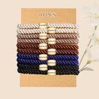 Hair Ties No Damage - 10PCS Ponytail Holders - Elastic Hair Ties for Thick Hair - Braided Hair Bands for Women Girls's Hair - Classic Dinner