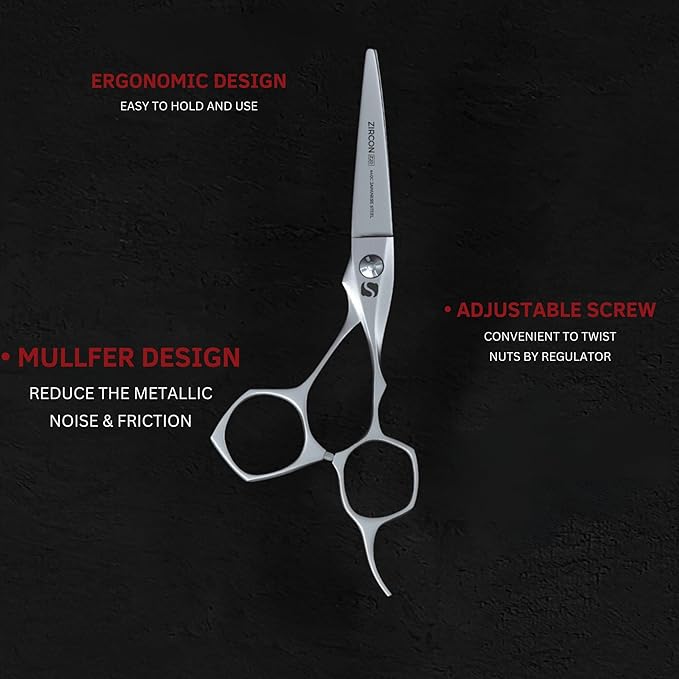 Suvorna 5.5" Hair Scissors Professional - Barbers Scissors for Hair Cutting - Sharp Razor Edge Hair Cutting Scissors to Cut Hair - Japanese 440C Stainless Steel Hair Shears for Women and Men