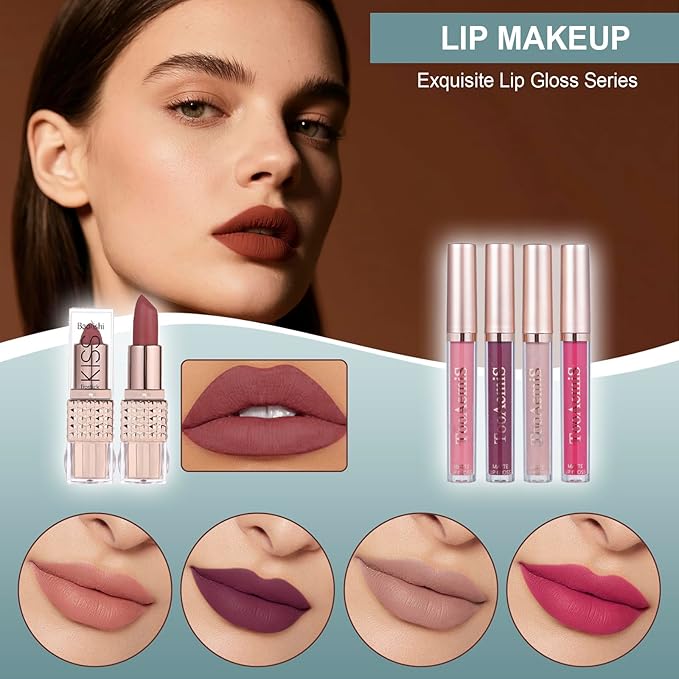 All in One Makeup Kit for Women Full Kit, Makeup Gift Set for Girls & Teen, Travel Makeup Set, Professional Makeup Kit Includes lash Clusters Kit Eyeshadow Lipstick Brow Pencil Eyeliner Brush Set