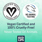 Vegan Lip Balm Sweet Mint by Eco Lips flavor 3 Pack Natural Bee Free with Candelilla Wax, Organic Cocoa Butter, & Coconut Oil Lip Care. 100% Plastic-Free Plant Pod Packaging - Made in USA