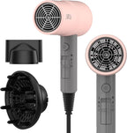 AINA Hair Dryer with Diffuser, Blow Dryer for Women | Advanced Ionic Technology, Ceramic Coating | Cold Shot Features Turbo Heat for Fast Drying and Shine 110V/ALCI (Misty Blush)