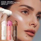 Cool Story 3-in-1 Makeup Set, Highlighter, Blush and Contour Balm Stick, Cream Formula for Face Contouring, Professional Cosmetic Kit (SET-A)
