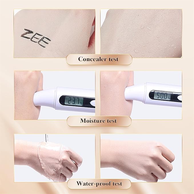 Mushroom Head Air Cushion CC Cream - BB Cream Face Makeup Foundation for Mature Skin Moisturizing Concealer Brighten Long-Lasting, Even Skin Tone for All Skin Types (2PCS Ivory)