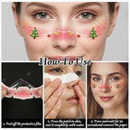 Face Glitter Freckles 12 Pcs Christmas Temporary Face Tattoos Stickers Waterproof Sparkle Face Speckles Makeup Patches Cute Body Temporary Tattoo Rave Accessories for Women Music Festival Accessorie