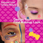 Tomons Kids Makeup Kit for Girl,Mermaid Makeup for Kids, Non-Toxic Make Up for Little Girls Gift Kids Child Toddler Toys for Age 3 4 5 6 7 8 10 Years Old Birthday