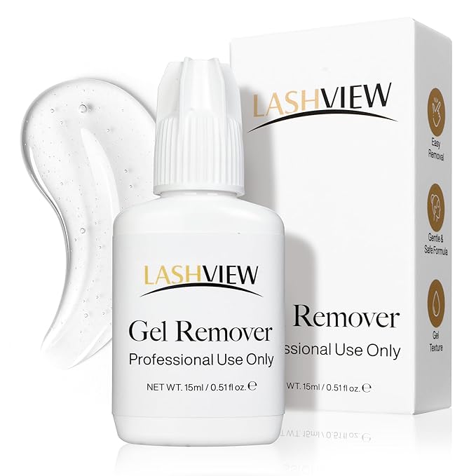 LASHVIEW Sensitive Lash Remover for Lash Extensions - Clear Eyelash Extension Remover Gel 15ml