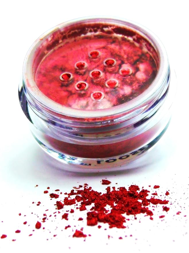 Beautiful Deep Mauve Burnt Copper Velvet Red Vegan Loose Eyeshadow Powder Pigment, Single Glitter Mineral Dust Jar Pot; Talc, Paraben & Cruelty Free, No Animal Testing