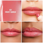 Oulac Pink Nude Lipstick - Moisturizing Lipstick Tinted Lip Balm for Dry Lips, Hydrating Creamy Lip Crayon & Blush - Lip Colour and Cheeks Makeup | 2.48g, Fruit Surge (02)