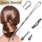 100PCS 2.4Inch Bobby Pins Silver,Pain-Free Bobby Pins for All Hair Types,Hair Pins for Women Girls,Hairpins for Buns with Box(Silver)