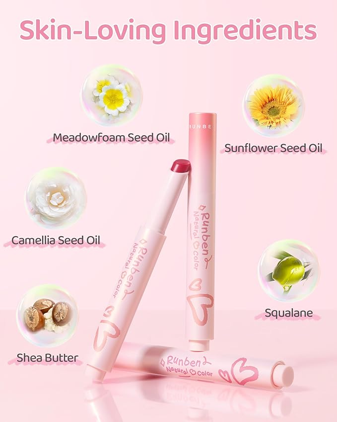 RUNBEN Kids Tinted Lip Balm, Milk Orange Lips Gloss, 24H Moisturizing, Safe & Non-toxic Lipstick for Kids & Teen, Christmas Makeup Gift for Girls, 2g