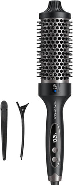 Wavytalk Thermal Brush Blowout Boost Grande, 1.77 Inch Heated Round Brush for Long Hair, Tourmaline Ceramic Negative Ion Technology Reduce Hair Damage, Dual Voltage Black
