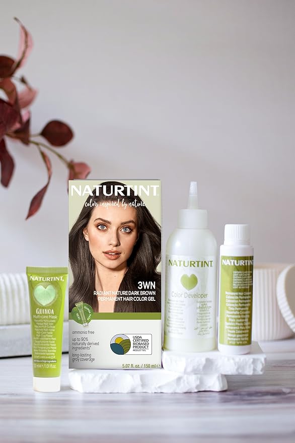 Naturtint 3WN Radiant Nature Dark Brown Permanent Hair Color (Pack of 1), Ammonia Free, Vegan, Cruelty Free, up to 100% Gray Coverage, Long Lasting Results (Packaging may vary)