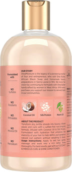 SheaMoisture Curl and Shine Coconut Shampoo Coconut & Hibiscus for Curly Hair Paraben Free Shampoo 13 oz