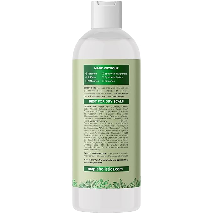 Tea Tree Conditioner for Dry Hair - Tea Tree Oil Conditioner for Oily Hair and Sulfate Free Conditioner for Dry Hair - Cleansing Conditioner and Tea Tree Dry Scalp Care with Tea Tree Oil for Hair