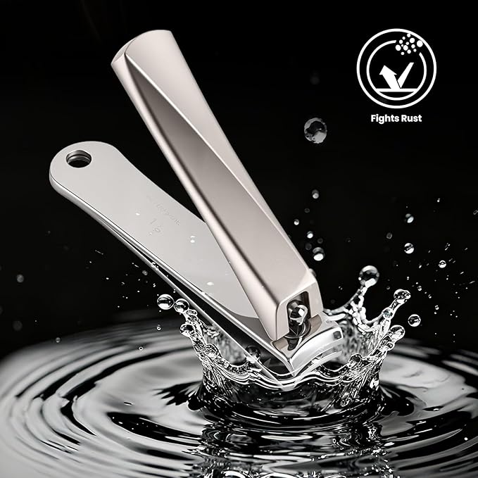 2 Pack Nail Clippers Set - Stainless Steel Fingernail & Toenail Clippers, Sharp Nail Trimmers for Men Women Adult