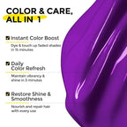 Semi Permanent Hair Color - 6 oz Color Depositing Conditioner with Shea Butter & Almond Oil- Color Conditioner Depositing Hair Mask - Vegan, Paraben, Ammonia & Sulfate Free -Purple
