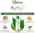 Sorion Shampoo for Collagen Boost with Coconut Oil and Pala Indigo Essential Oils, Herbal Repair for Damaged Hair, Gently Nourishing Scalp Treatment