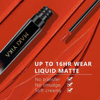 MAKI YIKA 2Pcs Matte Liquid Lipstick Set MVP Red Orange Lipstick Long Lasting Smudgeproof Transfer Proof Lip Makeup, MVPRed/OrangeRed