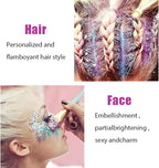 MEICOLY Red Face Glitter,Halloween Hair Glitter Gel,Stocking Stuffers for Christmas,Sparkling Glitter Face Paint,Festival Rave Accessories Glitter Makeup,Mermaid Body Glitter Gel for Women Kids