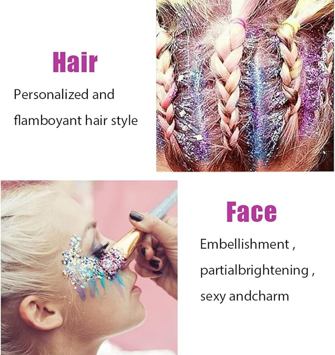 MEICOLY Red Face Glitter,Halloween Hair Glitter Gel,Stocking Stuffers for Christmas,Sparkling Glitter Face Paint,Festival Rave Accessories Glitter Makeup,Mermaid Body Glitter Gel for Women Kids