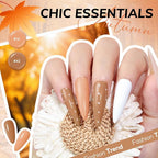 COSCELIA 40pcs Gel Nail Polish Set, 35 Colors Nail Gel polish with 5 Bottles Base and Top Coat White Brown Black Nude Red Orange Fall Winter Colors Nail Art Christmas Gifts for Women Girls