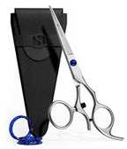 Suvorna Swivel Hair Scissors Professional - Barber Scissors for Hair Cutting - 5.5" J2 420 Japanese Stainless Steel hair cutting scissors for Trimming & Grooming - Hair Shears for Women & Men