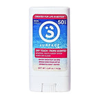 Surface Mineral Face Sunscreen Stick, Dry Touch SPF 50, Broad Spectrum UVA UVB Sun Protection for Kids and Adults, Travel Friendly, Water Resistant for 80 Minutes, Tropical Scent, 0.5oz