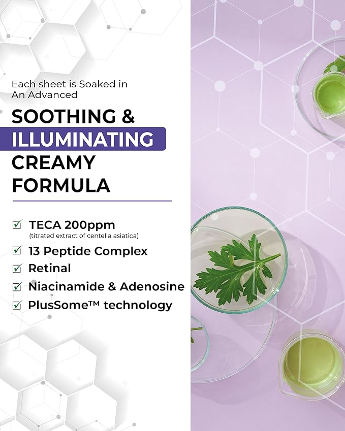 CENTELLIAN 24 Madeca Mask (Wrinkle Revitalizing, 20pc) - Face Mask Sheet for Skin Elasticity, Instant Lift with Centella Asiatica, TECA, Niacinamide, Retinal Korean Skin Care for Men Women