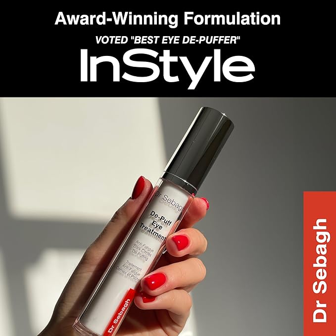 Dr Sebagh De-Puff Eye Cream (0.51 fl oz) - Award-Winning Eyecream for Dark Circles & Puffiness - Under Eye Moisturizer & Under Eye Plumper - Anti-Fatigue Hollow Eyes Treatment for All Skin Types