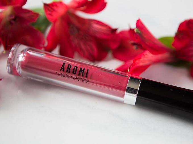 Aromi Brick Red Matte Liquid Lipstick | Warm, Earthy Burgundy Lip Color, Long-lasting and Kiss-Proof, Vegan, Cruelty-free, Waterproof, Handmade (Brick Red)