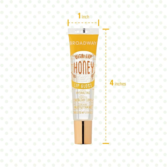 Ruby Kisses Broadway Vita-Lip Clear Lip Gloss (10 Pack), Hydrating & Soothing Formula with Vitamin, High-Shine Non-Sticky Lip Balm with Mint, Rosehip, Coconut, Mango, Argan, Honey, Shea, Cherry, Peach