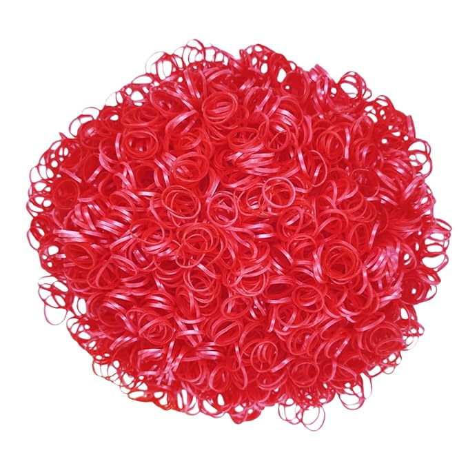 3200 Pcs Elastic Rubber Bands Small Hair Ties Hair Rubber Mini Hair Bands Hair Elastics Tiny Soft Holder Ponytails for Girls (Pearlescent Red)