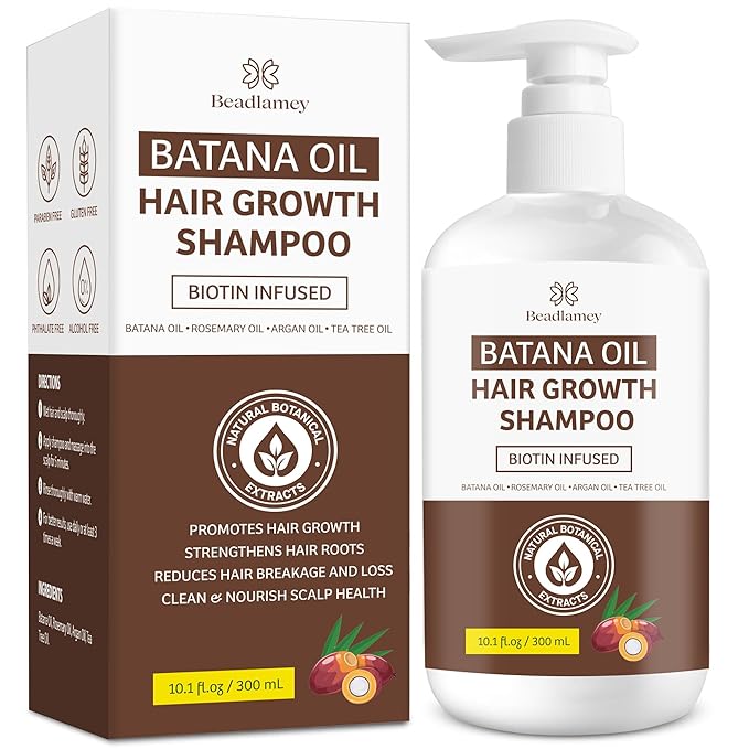 Root Activator Batana Oil Hair Growth Shampoo: Natural Hair Loss Shampoo for Thinning Hair for Women and Men - Daily Hair Care at Home - 10.1 fl.oz