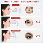 20X Magnifying Mirror and Tweezers Kit, 6 Inch Round Compact Mirror with 3 Suction Cups, Portable Cosmetic Magnifier for Women & Men