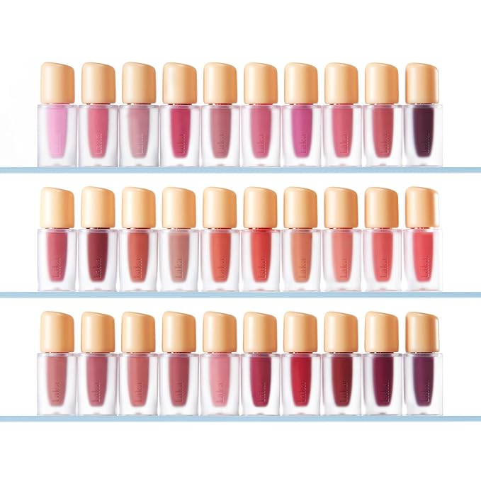 Laka Fruity Glam Lip Tint Mini, 1.9g/0.07oz, Glowing Lip Stain with Wide Color Spectrum, Hydrating & Lightweight Texture, Long-Lasting Bold Stain, Non-Sticky, Vegan, K-Beauty (#138 Parfait)
