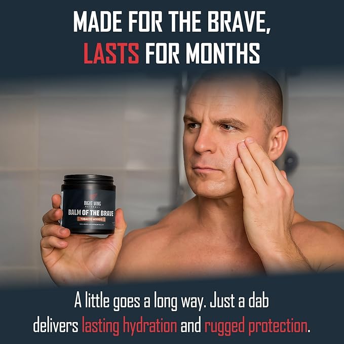 Right Wing Naturals Handmade Grass-Fed Beef Tallow for Skin - Moisturizing Beef Tallow Balm - Face & Body Butter for Soft, Smooth Skin (4oz, Bare Naked Unscented)