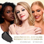 Black Eyeshadow Stick Makeup Set 1PCS, Neutral Shimmer And Matte Cream Eye Shadow Palette, Metallic Bronze Smoky Eyeliner Brightener Crayon Pencil Kit, Ideal Gift for Women -Goth-Gaze