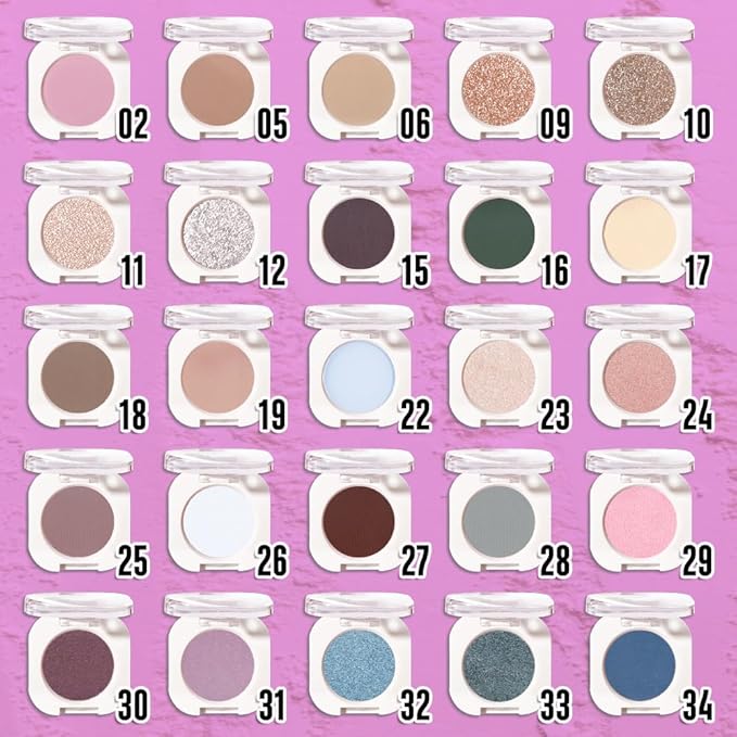 Violet Purple Single Matte Eyeshadow Makeup, Neutral Powde Eye Shadow for Older Women, Purple Violet Matte Singles Eyeshadow Palette Pigmented Waterproof, Girls Christmas Vegan Eyeshadows Gifts