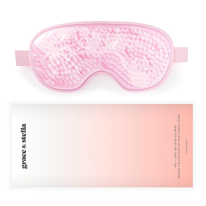 grace & stella Eye Wrinkle Pads and Patches - Cooling Eye Mask for Puffiness - Ice Mask - Gel to Reduce Wrinkles, Dark Circles, Eyebags, Migraines - Hot & Cold