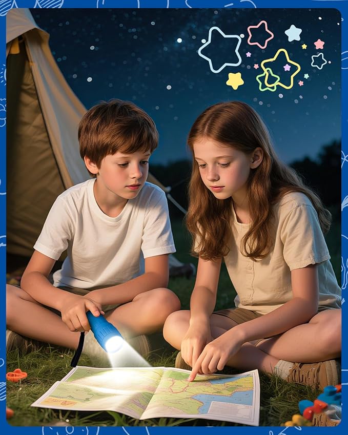 EverBrite 16-Pack Mini LED Flashlight Set, Small Flash Lights Assorted 4 Colors, 48 AAA Batteries Included, for Emergency, Camping, Hiking, Outdoor Activities, Bulk Holiday Gifts