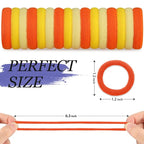 100PCS Hair Ties for Women And Kids, Seamless Thick Hair Bands, Elastic Baby Hair Ties No Damage Ponytail Holder, Cotton Toddler Hair Tie, No Crease Small Hair Tie For Toddler Girls (Orange)