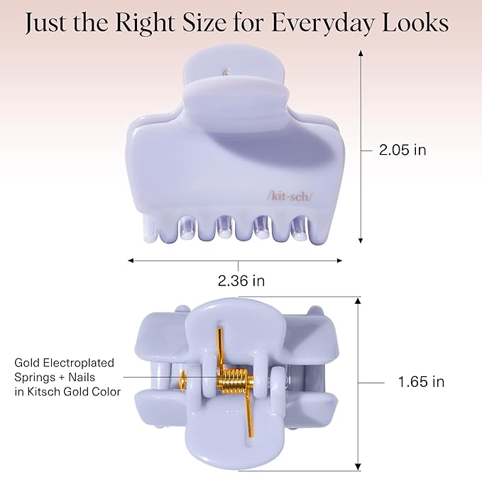 Kitsch Hair Clips for Women - Strong Hold Claw Clips | Non-Slip, Durable Plastic | Stylish Hair Accessories for Everyday Use | Ideal Gifts for Women - Hydrangea Breeze, 1pc