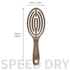 Hair Brush Professional for Women Men Paddle Detangling Brush for Wet Dry Curly Thick Straight Hair Shaping Defining Curls wood round