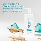 Native Ocean & Timber Shampoo and Conditioner Contain Naturally Derived Ingredients | All Hair Types, Color & Treated, Fine to Dry Damaged, Sulfate & Dye Free - 2-Pack