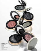 MAKE Beauty Multi-Chromatic Eye Shadow. Metal Reflecting Luminous Foil Finish Creamy, Buildable, Dimensional Long-wear, Crease-proof Powder Eyeshadow, Multichrome Shade - Glaze, Light Champagne