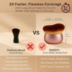 Self Tanner Brush – Extra Large Kabuki Applicator for Self Tanning, Sunless Tanning & Body Foundation | Streak-Free Arc Design for Flawless Full Coverage on Legs, Arms, Back, Chest, Face & Feet